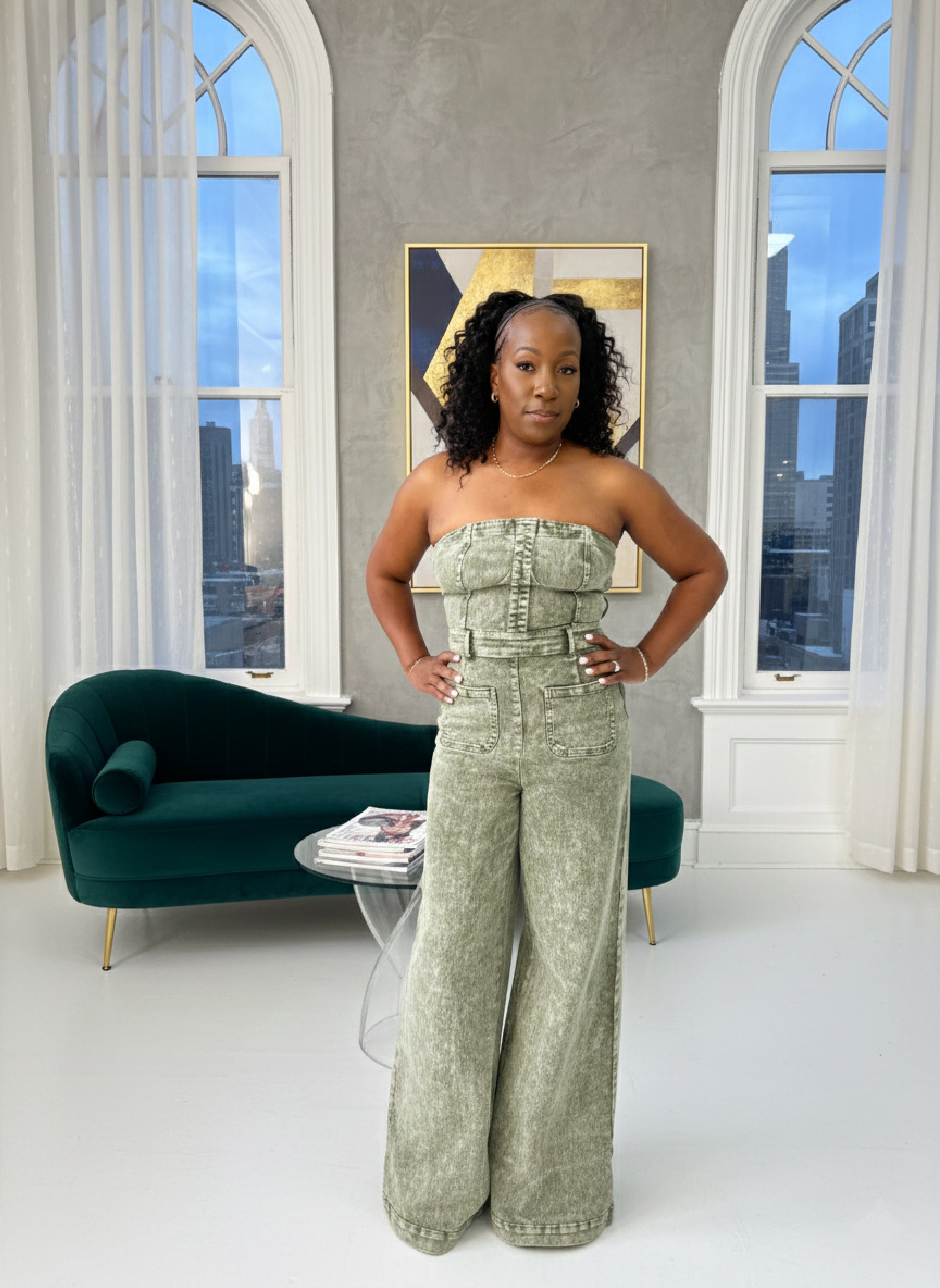 Livvy Denim Jumpsuit&nbsp;